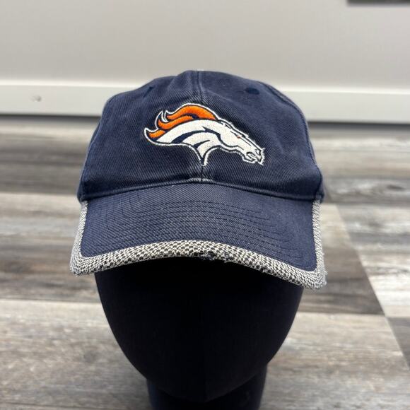 Reebok‎ Denver Broncos Blue Orange OS Adjustable Football Baseball Cap Hat - Picture 1 of 8